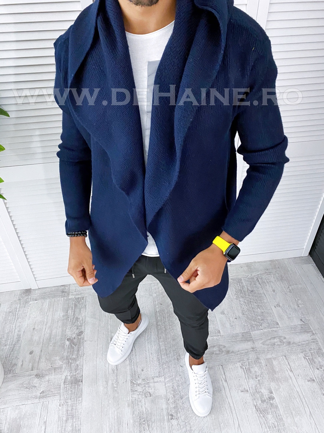 Cardigan barbati slim fit bleumarin t3421 o1-5
